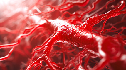 毛細血管のイメージ3Dイラスト