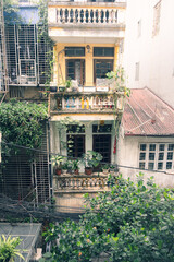ベトナムのハノイの家から見た景色