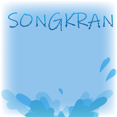 Obraz premium template songkran festival blue background