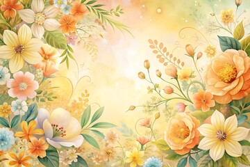 Fototapeta na wymiar floral background with flowers