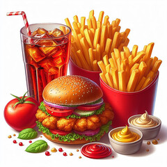 Delicious hamburger illustration
