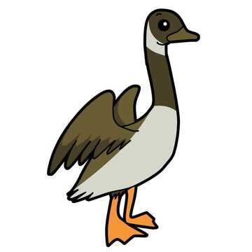goose cartoon vector style motion