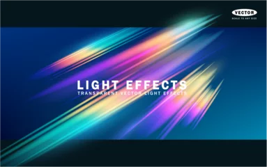 Gardinen Transparent lens rainbow light flare effects. Vector illustration © James Thew