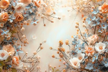 Ethereal blossoms and delicate floral arrangements create a dreamy and romantic atmosphere