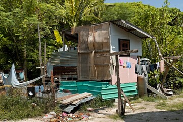 A village on Mabul Island. Sabah. Malaysia.