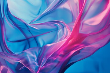 Fototapeta premium Detailed Close Up of Blue and Pink Fabric