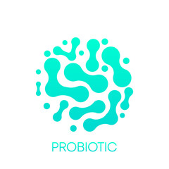 Probiotic Bacteria logo design. Vector illustration.