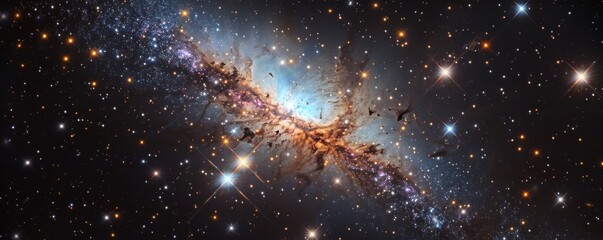 Explore the cosmos with stunning astrophotography showcasing stars and galaxies up close. - obrazy, fototapety, plakaty