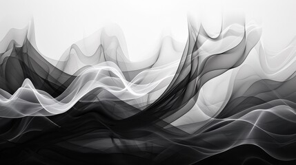 A black and white photograph of a wave pattern, AI