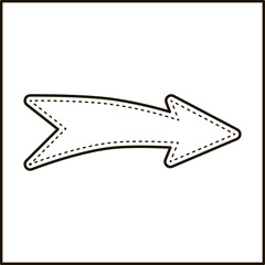 Arrow pointer, vector on a white background.