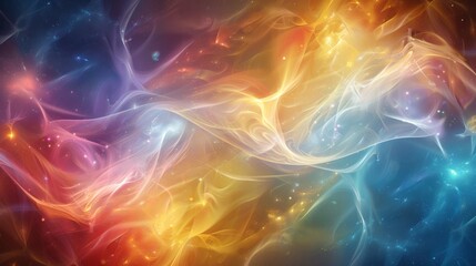 Fototapeta premium A colorful abstract background with swirls of light and color, AI
