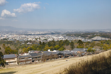 奈良、若草山から見た奈良市街