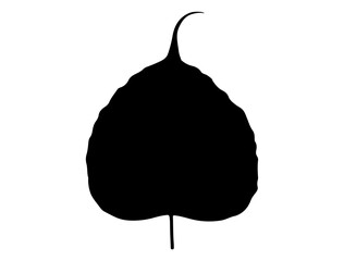 Bodhi leaf silhouette vector art