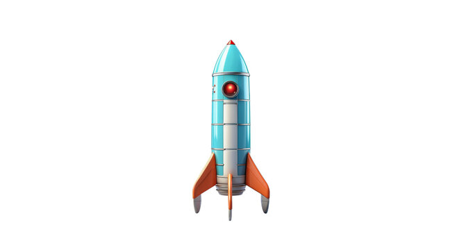 Rocket - 3D Render of Modern Rocket Isolated