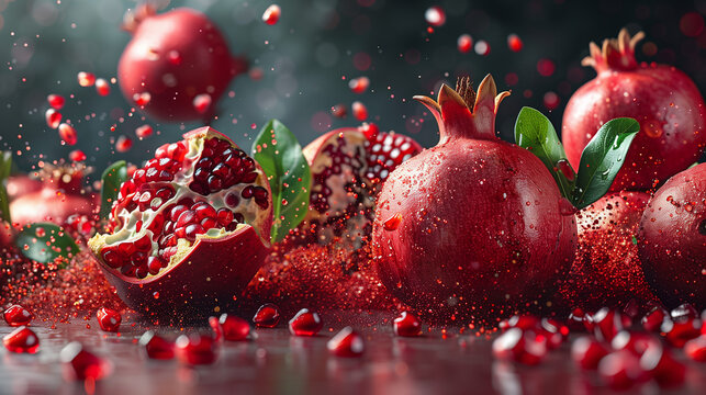 Pomegranate Burst: A Symphony of Seeds