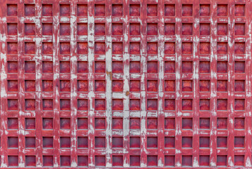 Vintage red grid wall texture
