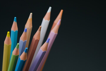 A Group of Colored Pencils in a Cup