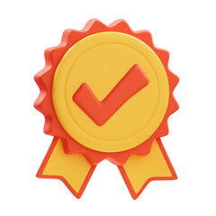 3D Verified Badge Icon for Shopping and Delivery