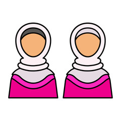 Traditionally the brides veil or head covering dupatta or chador concept vector icon design, Arabic Muslim marriage Symbol, Islamic wedding customs Sign,asian matrimonial stock illustration