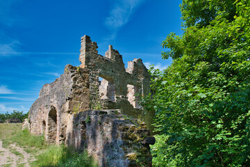Ruine Raueneck in den Hassbergen Oberfranken Deutschland
