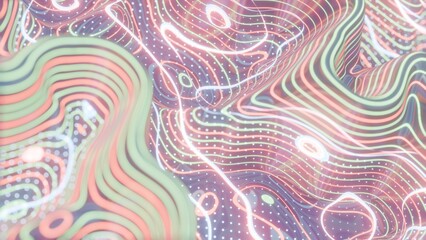 Neon Topography: A Luminous Journey Through Abstract Terrain