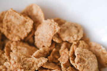 Close Up of a Bowl of Cereal