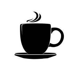 coffee, cup, drink, tea, cafe, hot, mug, vector, espresso, white, beverage, breakfast, illustration, icon, saucer, isolated, cappuccino, black, caffeine, steam, symbol, brown, restaurant, mocha, choco