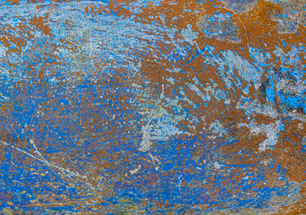 Cement wall with rust colored scratches texture