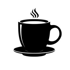 coffee, cup, drink, tea, cafe, hot, mug, vector, espresso, white, beverage, breakfast, illustration, icon, saucer, isolated, cappuccino, black, caffeine, steam, symbol, brown, restaurant, mocha, choco