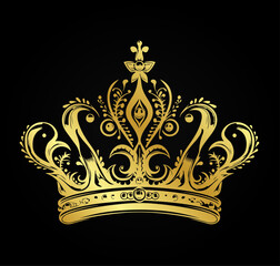 Krone Gold Symbol Orna Royal Tattoo Luxus