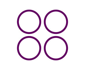 Circle Shape Outline Stroke Collection Symbol Purple Element Vector Graphic Design Illustration