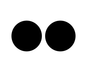 Fototapeta na wymiar Circle Shape Symbol Black Element Vector Graphic Design Illustration