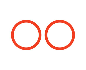 Circle Shape Outline Stroke Orange Symbol Element Vector Graphic Design Illustration