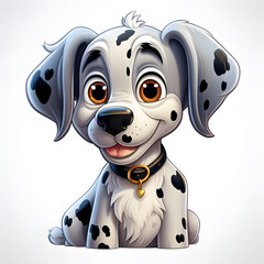 cute cartoon sticker pack character dalmatian dog.  - 780592802