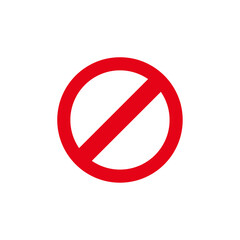 prohibited  sign no Stop sign icon red color