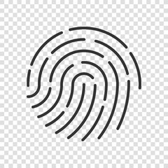 This vector icon represents the fingerprint ID and unlocking apps by fingerprint. It also includes touch ID and mobile device ID. The illustration can be edited and is isolated.