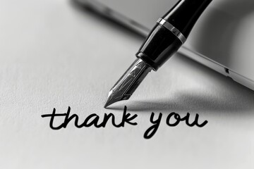 Expression of gratitude with a heartfelt 'thank you' inscription