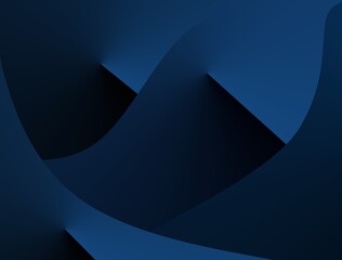Abstract dark blue background in modern style. Very little. gradient of color. Dark. web banner. geometric configuration. 3D impact. Triangles with lines and stripes. Create. futuristic. slashed paper - obrazy, fototapety, plakaty