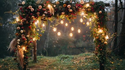 Illuminate the background with soft golden lights to create an enchanting ambiance.