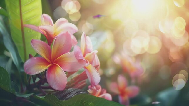  flowers grow and bloom in the garden . seamless looping time-lapse virtual video Animation Background. 