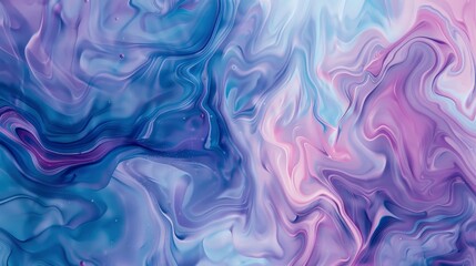 Obraz premium Abstract liquid paint background with purple, blue and pink colors. A visual representation of the swirling patterns