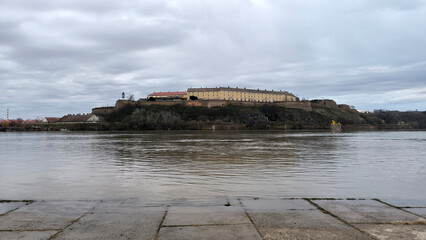 Petrovaradin Fortress by the Danube river, Novi Sad - obrazy, fototapety, plakaty