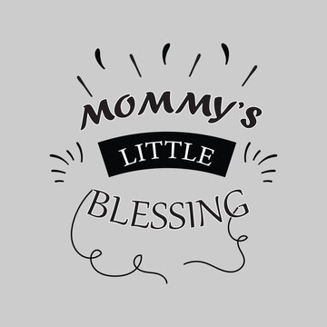 Mommy's Little princess quote. Baby shower hand drawn modern calligraphy vector lettering, grotesque style text logo phrase. Crawn, heart decor element. Vector illustration. Eps file 134.