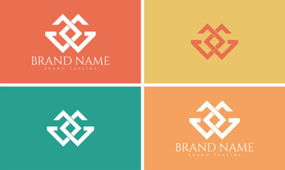 GG Square logo  Initial Lettering Modern Luxury Logo Template for Business