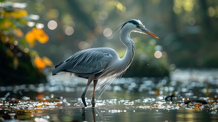 Fototapeta premium Riverine Reflections: Observing Fukushima's Meandering Waters.