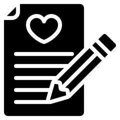 Write Love Note Icon