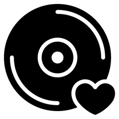 Love Music Record Disc Icon