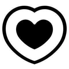 Heart Inside Large Heart Icon