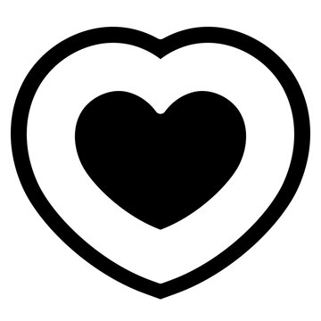 Heart Inside Large Heart Icon