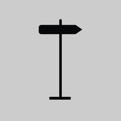 Signpost icon, signpost icon vector isolated on grey background. Signpost icon - direction or set of road sign in black style. Vector illustration. Eps file 202.